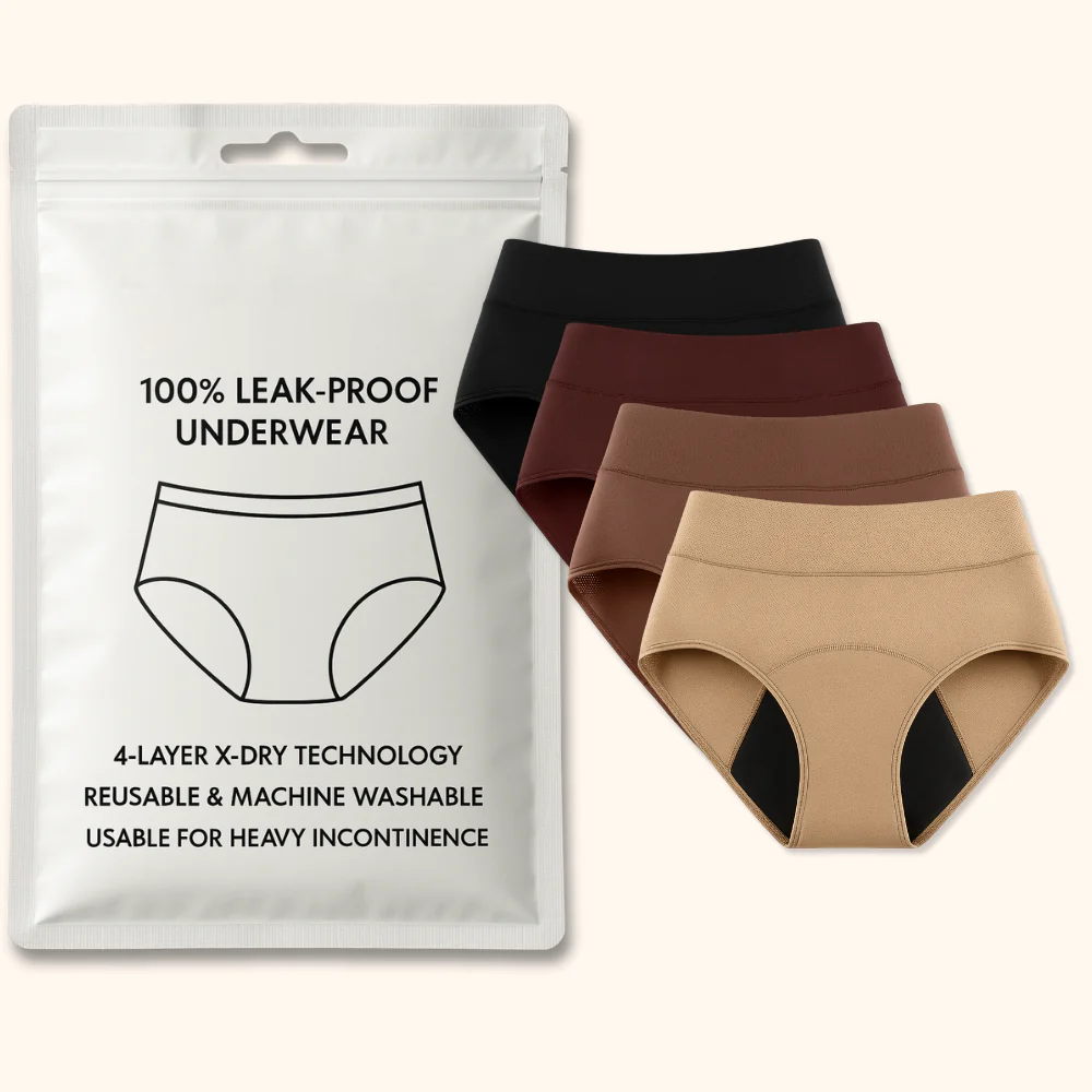 curverapro 100% Leak-Proof Underwear That Won't Let You Down for Women 60+ (4-Pack)