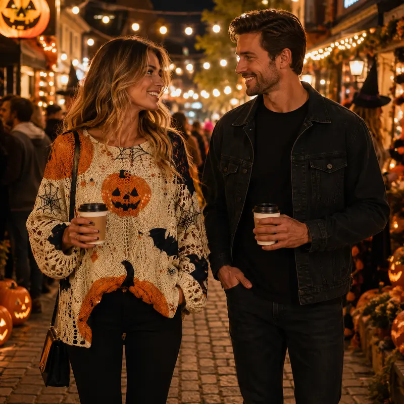 Women's Halloween Knit Sweater Top
