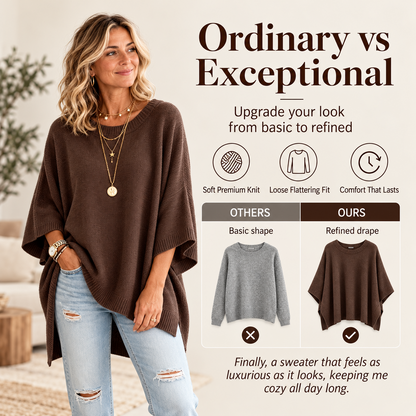 Women's Loose Solid Color Casual Knit Sweater