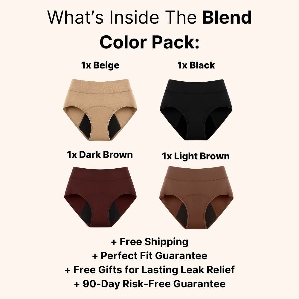curverapro 100% Leak-Proof Underwear That Won't Let You Down for Women 60+ (4-Pack)