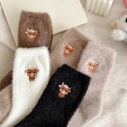Cute Cow Slipper Socks